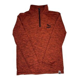 Puma Quarter Zip Long Sleeve Red Boys‎ Athletic Shirt  Size Medium 10-12
